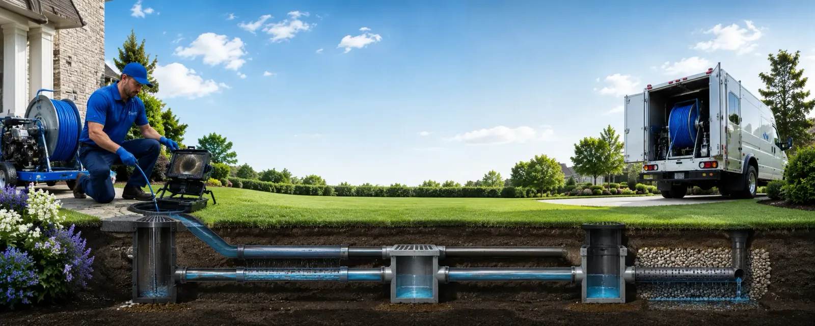 Outdoor drain cleaning information for Portland, NY